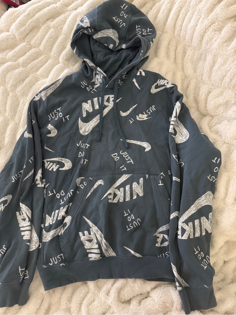 Nike Dark Teal All-Over Logo Hoodie